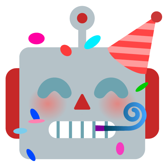 partying face robot face