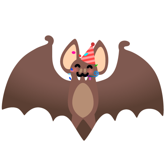 partying face bat