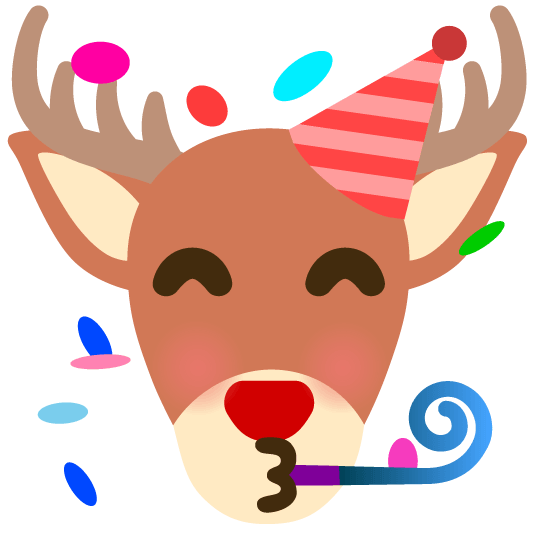 partying face deer