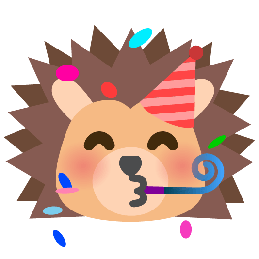 partying face hedgehog