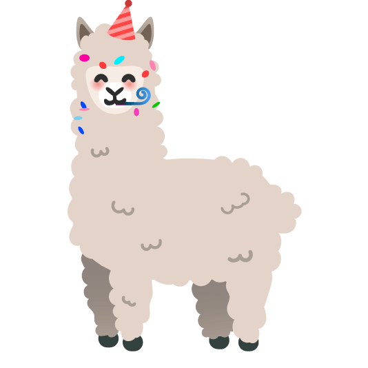 partying face llama