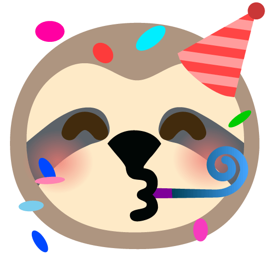 partying face sloth