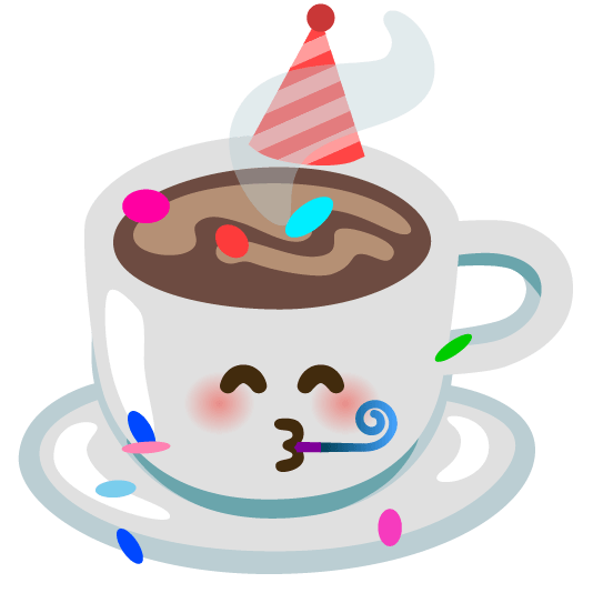 partying face coffee