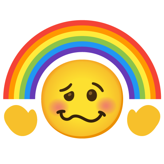 woozy face rainbow