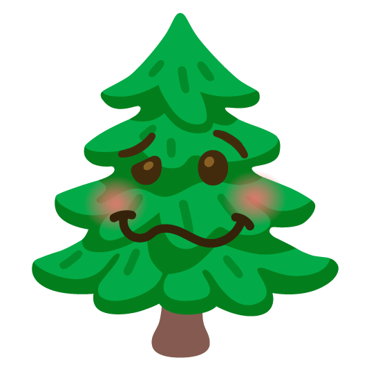 woozy face evergreen tree