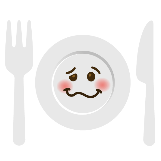 woozy face knife fork plate