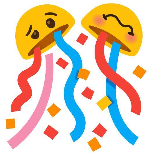 woozy face confetti ball