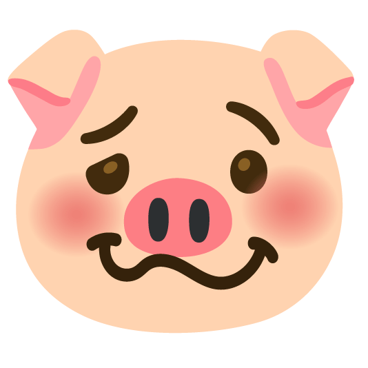 woozy face pig