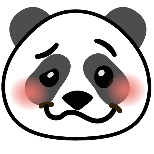 woozy face panda face