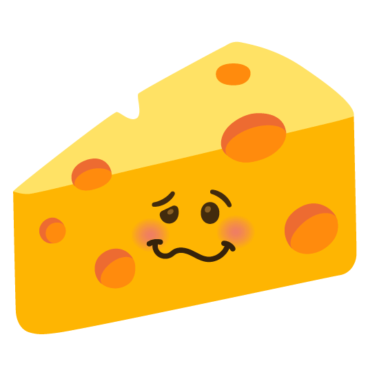 woozy face cheese wedge