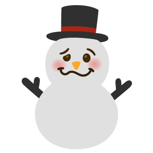 woozy face snowman without snow