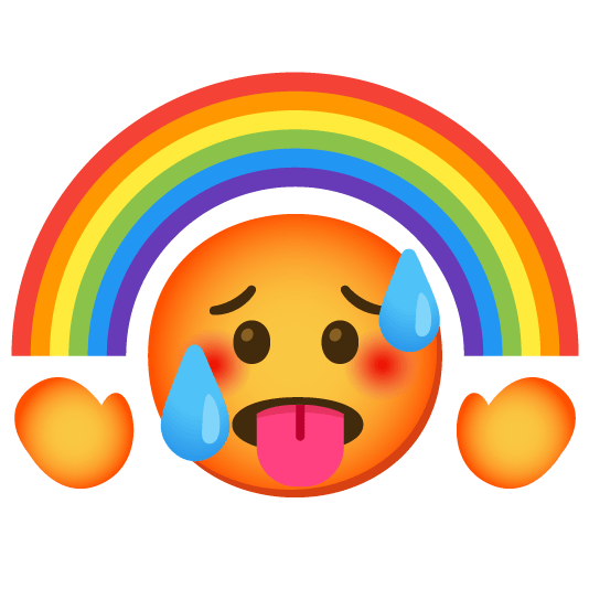 hot face rainbow