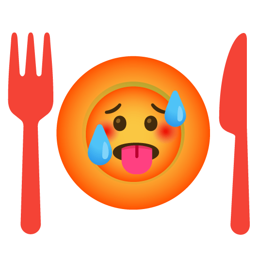 hot face knife fork plate