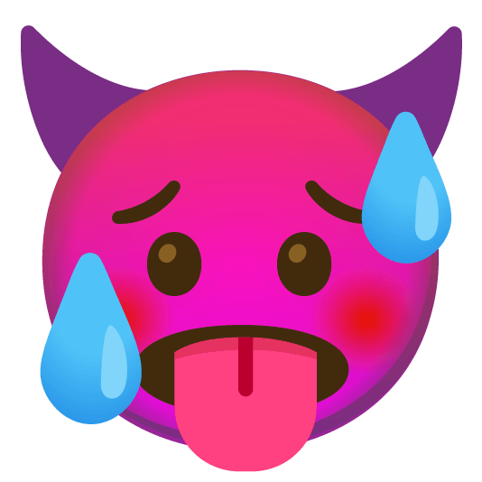 hot face smiling imp