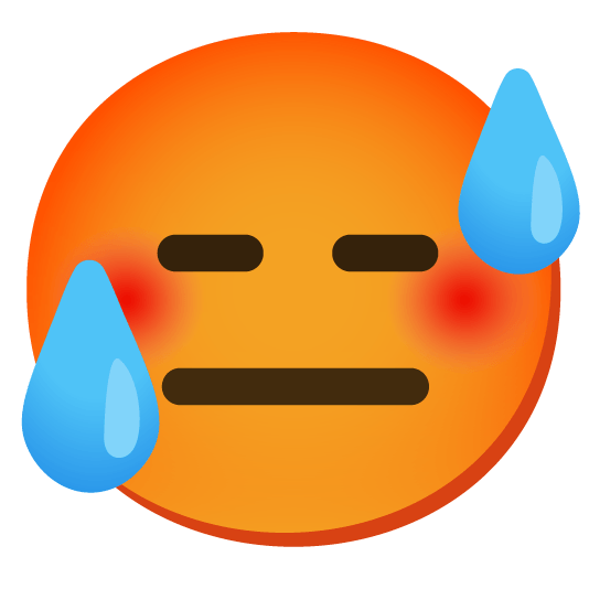 hot face expressionless