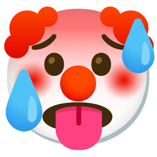 hot face clown face