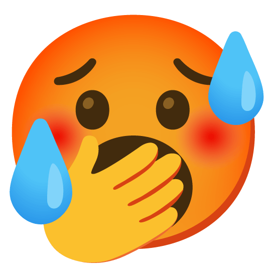 hot face yawning face