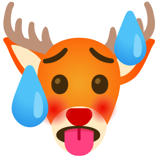 hot face deer