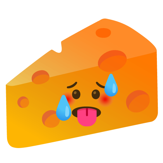 hot face cheese wedge