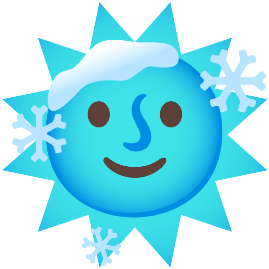 cold face sun with face