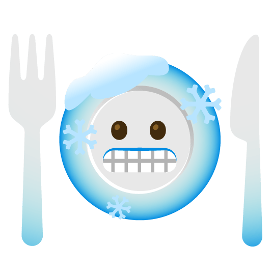 cold face knife fork plate