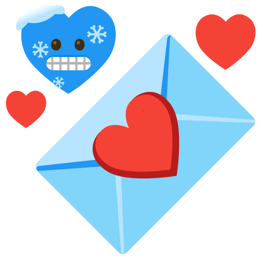 cold face love letter