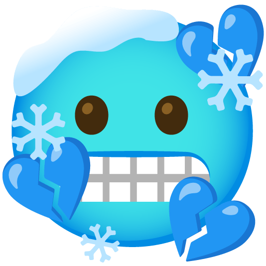 cold face broken heart