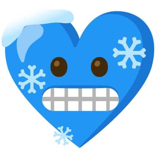 cold face gift heart