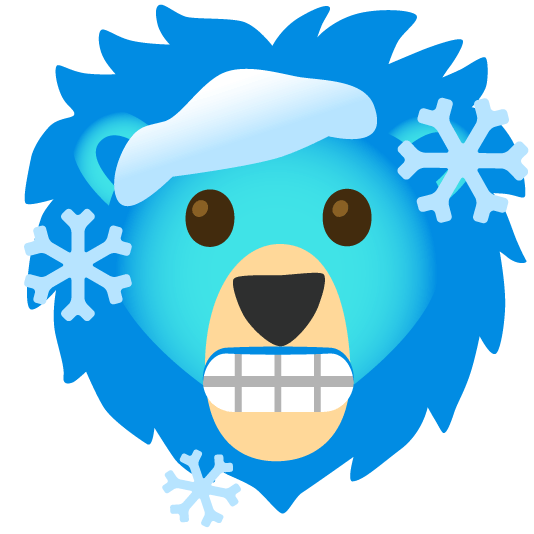 cold face lion face