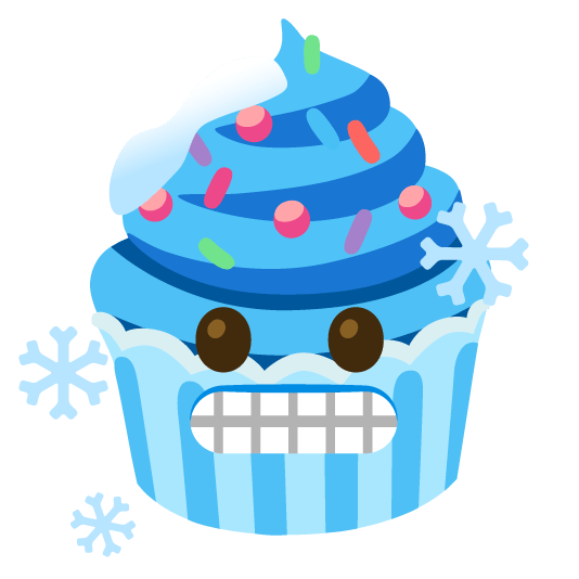 cold face cupcake