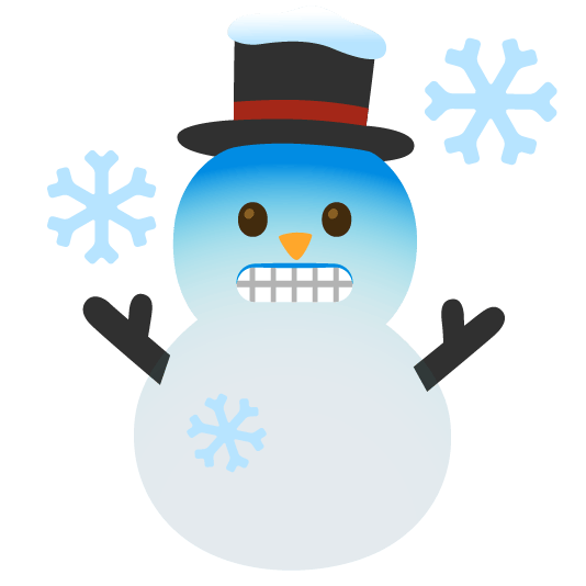 cold face snowman without snow