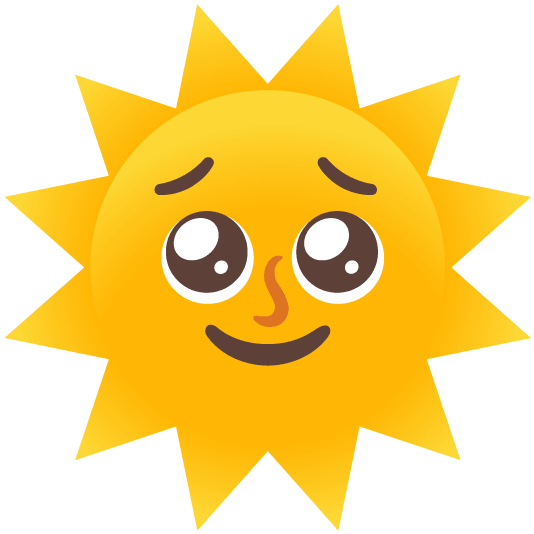 pleading face sun with face