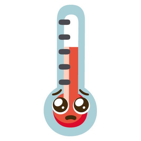 pleading face thermometer