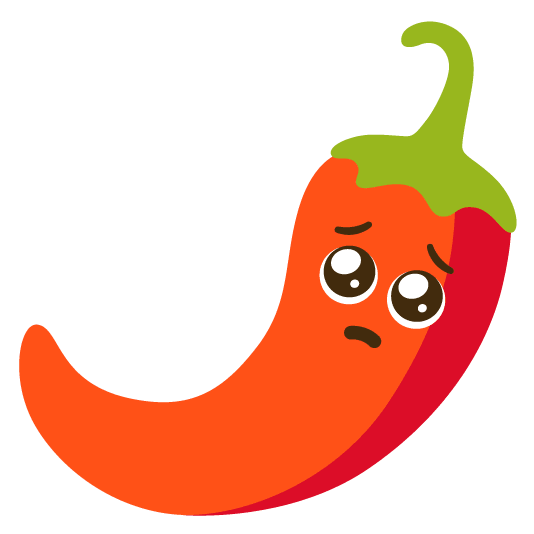 pleading face hot pepper