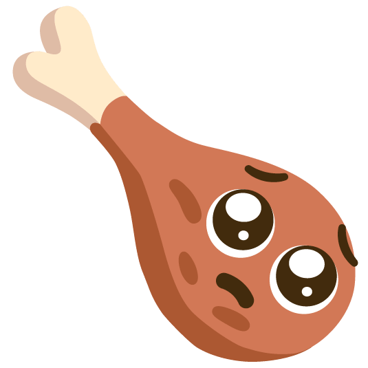 pleading face poultry leg