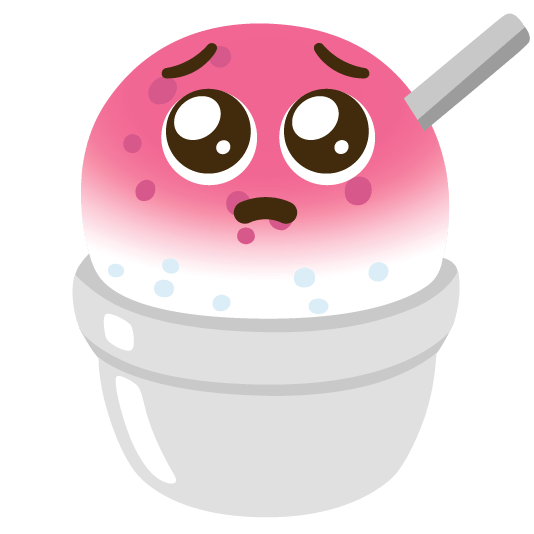 pleading face shaved ice