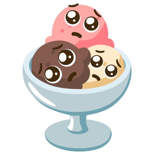 pleading face ice cream