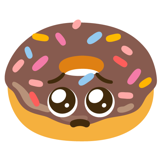 pleading face doughnut