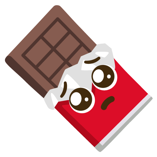 pleading face chocolate bar