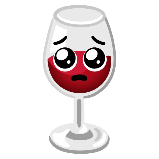 pleading face wine glass