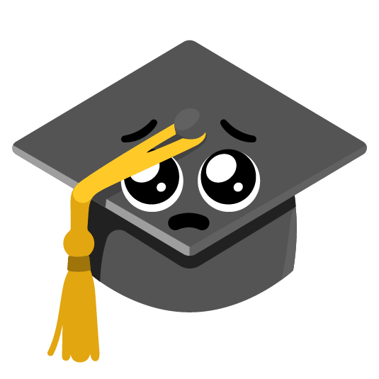 pleading face mortar board