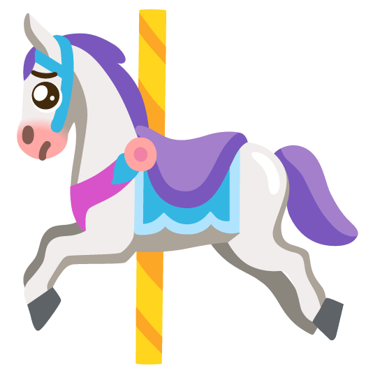 pleading face carousel horse