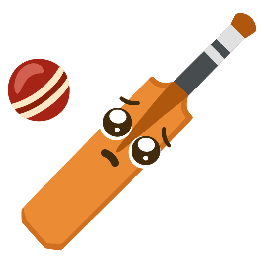 pleading face cricket bat and ball