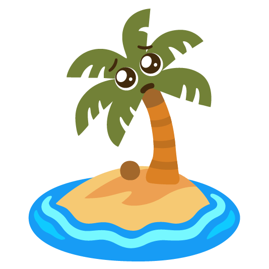 pleading face desert island