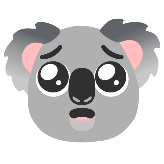 pleading face koala