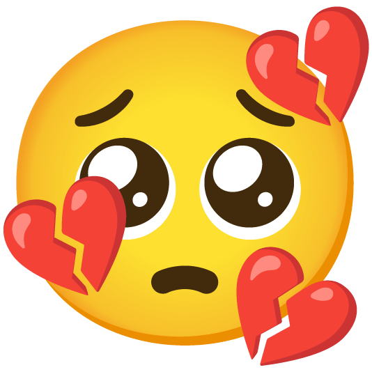 pleading face broken heart