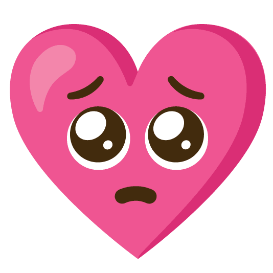 pleading face gift heart