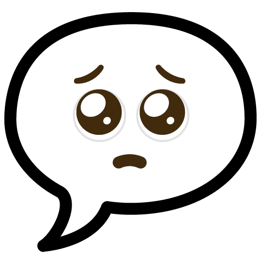 pleading face speech balloon