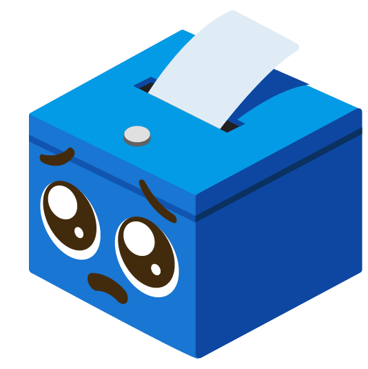 pleading face ballot box with ballot