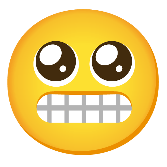 pleading face grimacing